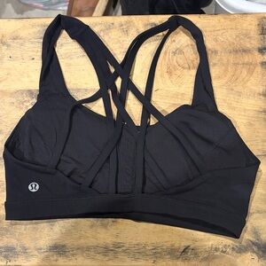 lululemon athletica Black Cross-Strap Sports Bra